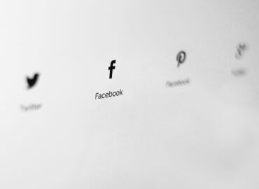 social media platform icons on computer screen